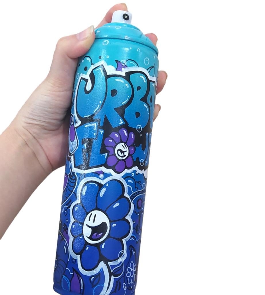 Blue Flower Spray Can