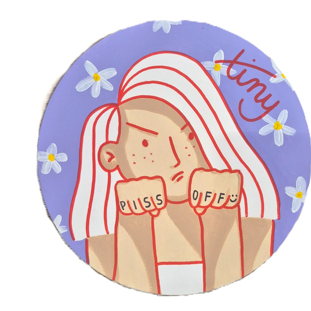 Tiny piss off frisbee